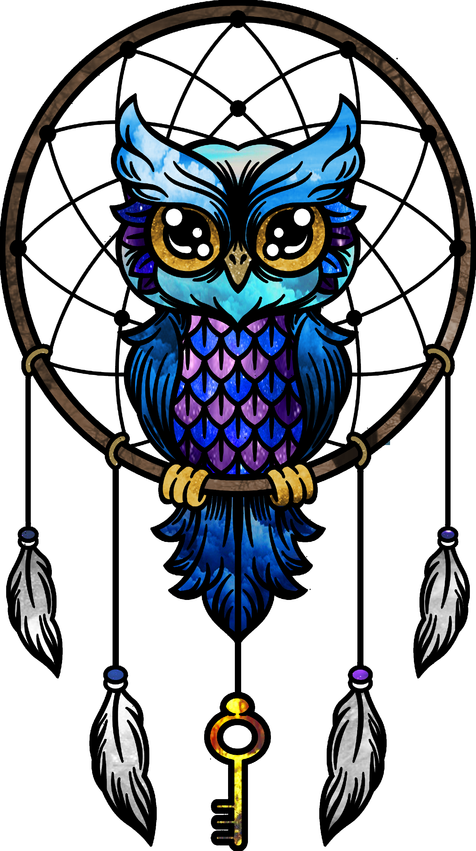 Owl Wallpaper, Cartoon Owls, Baby Owls, Dreamcatchers, - Atrapasueños Con Un Buho - Free Transparent PNG Clipart Images Download. - Owl Transparent PNG Free Download