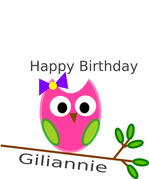 Birthday Owl Gili Clip Art - Today Happy 1 Birthday - Free Transparent PNG Clipart Images Download. - Owl Transparent PNG Free Download