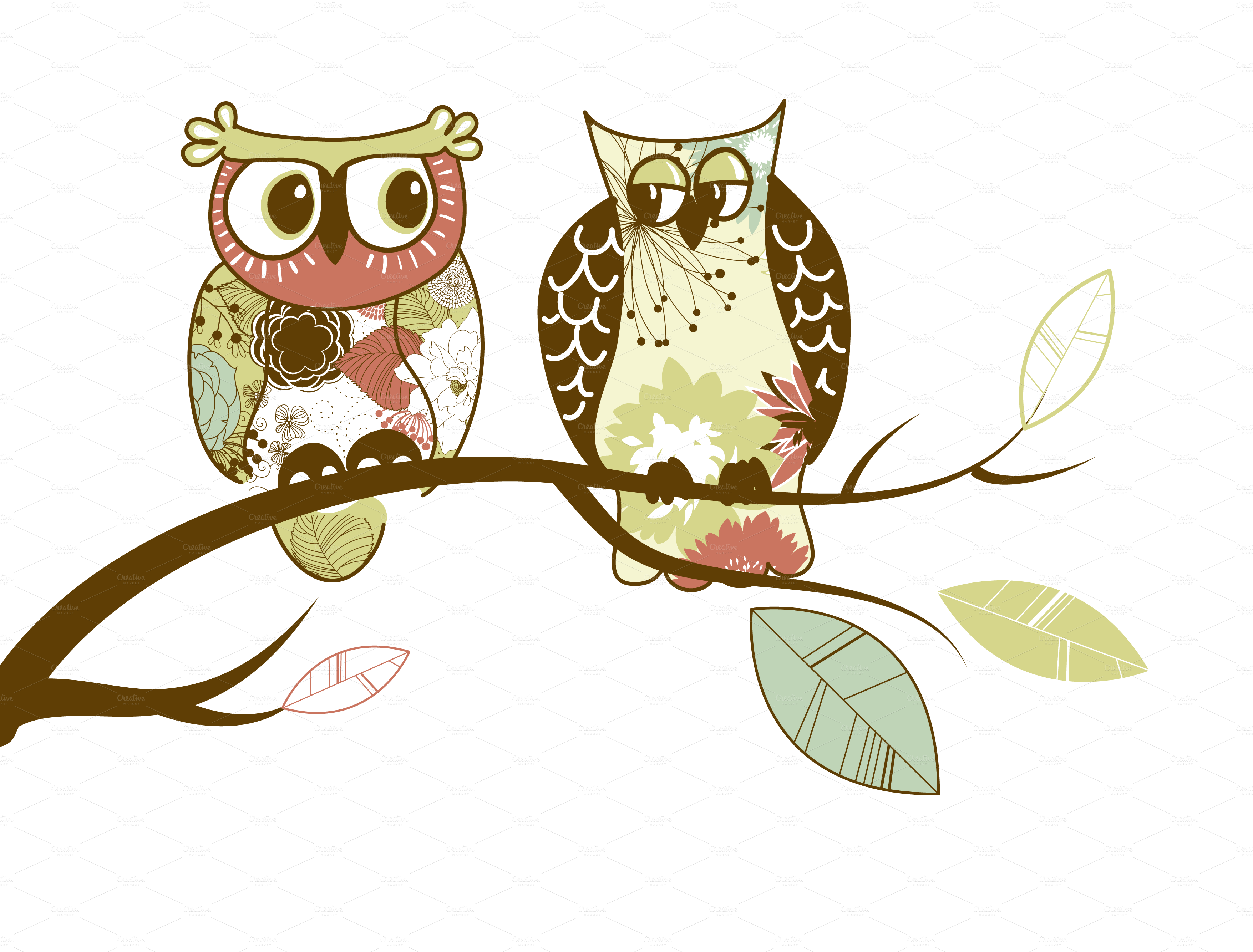 Clipart Vintage Owl - Floral Owl Shower Curtain Transparent PNG - 3512x2669 - Free Download on - Owl Transparent PNG Free Download