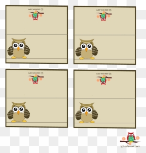 Adorable Place Cards Featuring Cute Owl - Owl - Free Transparent PNG Clipart Images Download. - Owl Transparent PNG Free Download