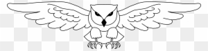 Simple Owl Line Drawing - Owl Wings Out Drawing - Free Transparent PNG Clipart Images Download. - Owl Transparent PNG Free Download