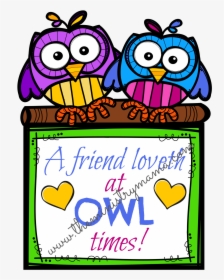 The Owls Have Two Different Sayings, “a Friend Loveth - Reading & Reflection File, HD Png Download - Owl Transparent PNG Free Download