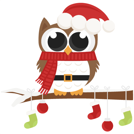 Owl Scrapbook Clip Art Christmas Cut Outs For Cricut - Christmas Owl Clip Art - Free Transparent PNG Clipart Images Download. - Owl Transparent PNG Free Download