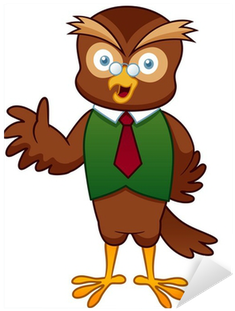 Illustration Of Cartoon Professor Owl Sticker • Pixers® - Illustration - Free Transparent PNG Clipart Images Download. - Owl Transparent PNG Free Download