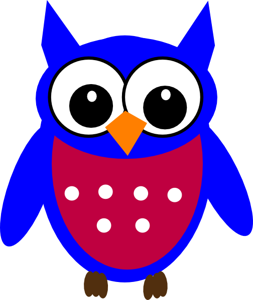 Blue Owl Clip Art At Onclipart - Black And White Owl Clipart - Free Transparent PNG Clipart Images Download. - Owl Transparent PNG Free Download