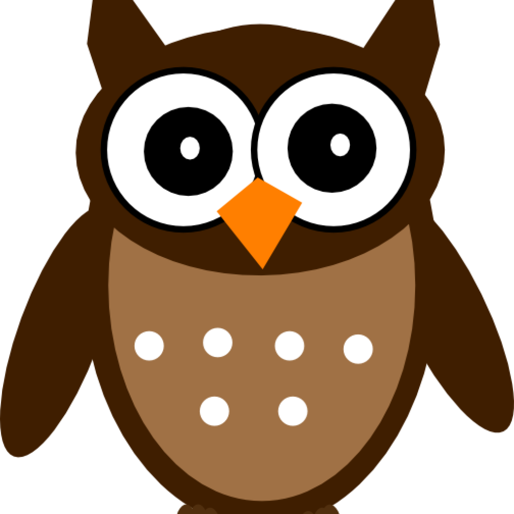Owl Clipart Brown Cute Owl Clip Art At Clker Vector - Black And White Owl Clipart - Free Transparent PNG Clipart Images Download. - Owl Transparent PNG Free Download
