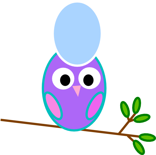 Purple Owl Blue Egg Svg Clip Arts 600 X 527 Px - Today Happy 1 Birthday - Free Transparent PNG Clipart Images Download. - Owl Transparent PNG Free Download