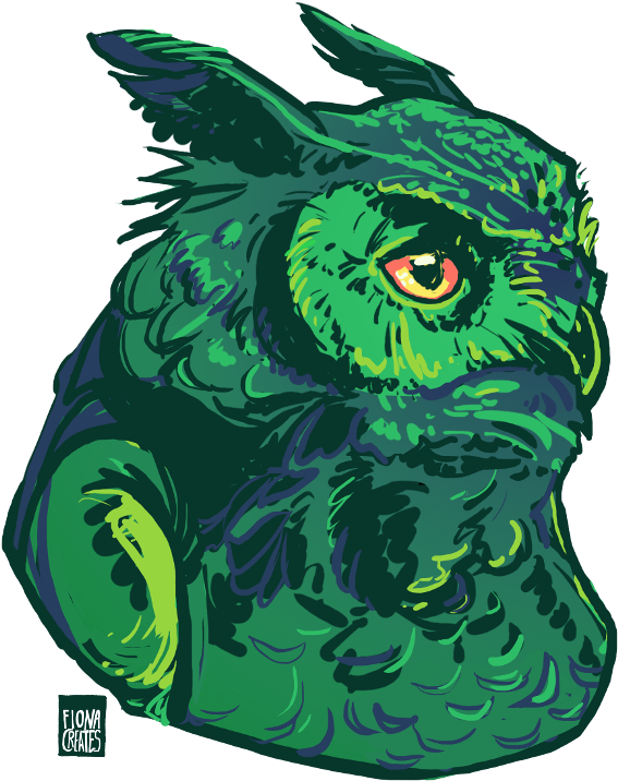 Green Owl By Fionacreates - Owl - Free Transparent PNG Clipart Images Download. - Owl Transparent PNG Free Download