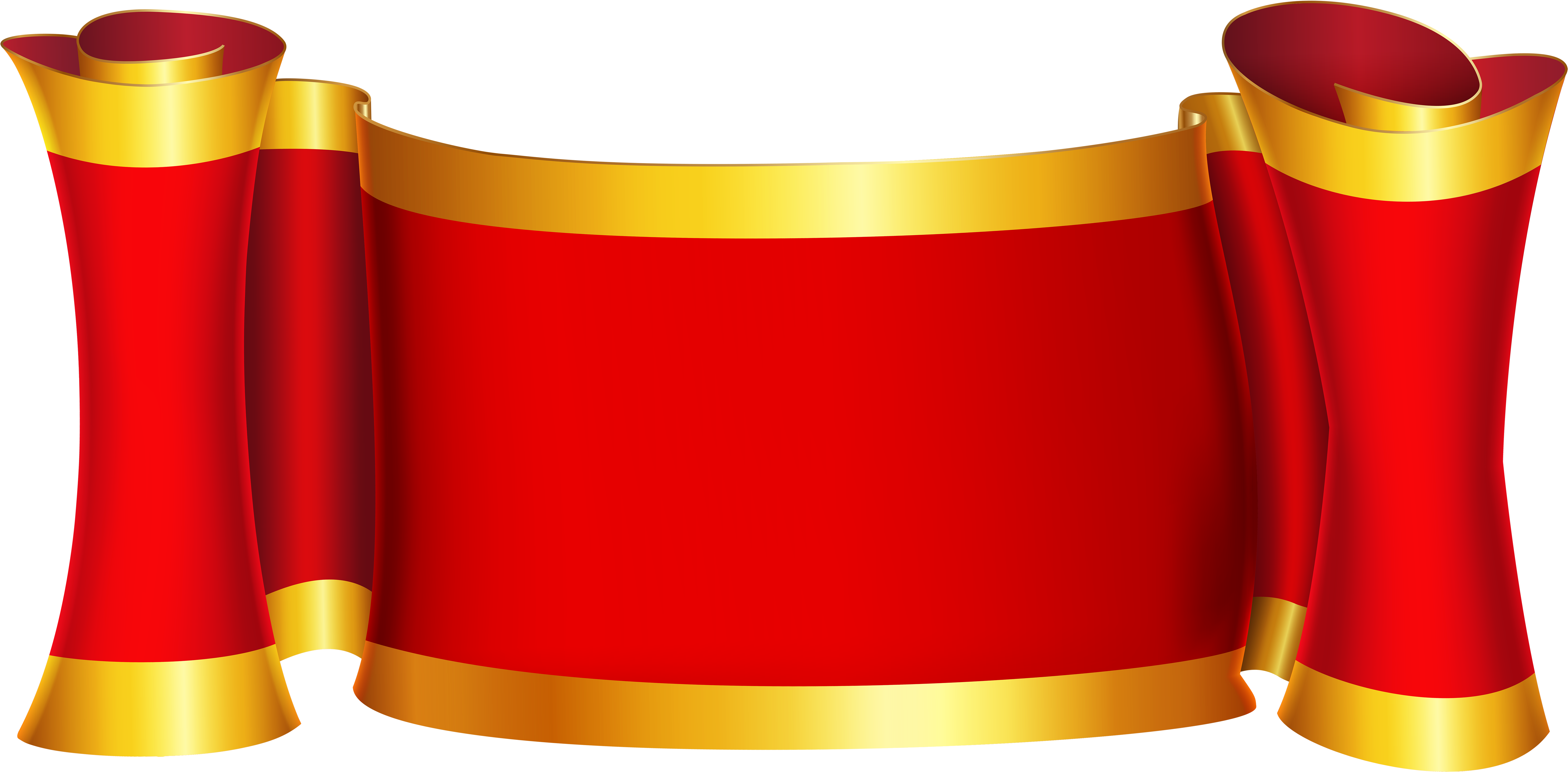 Gold Banner, Red Gold, Art Images, Ribbon Clipart, - Clip Art Transparent PNG - 7000x3472 - Free Download on - Owl Transparent PNG Free Download