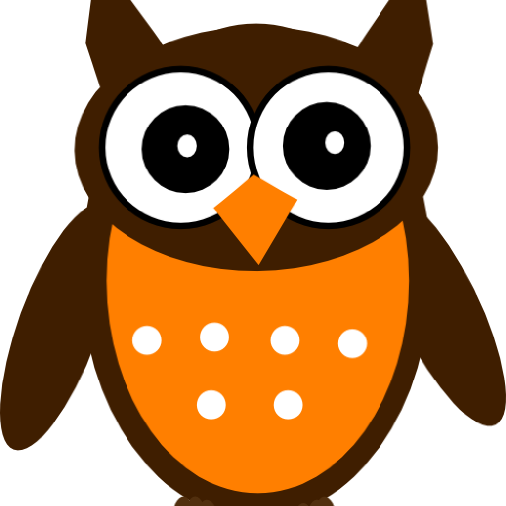 Clipart Of Owl Brown Orange Owl Clip Art At Clker Vector - Black And White Owl Clipart - Free Transparent PNG Clipart Images Download. - Owl Transparent PNG Free Download