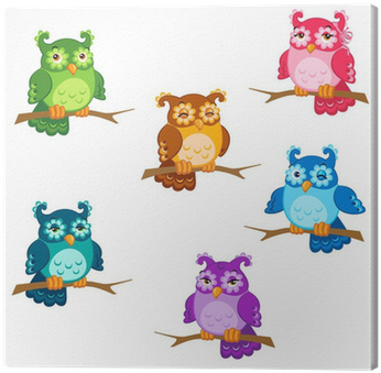 Set Of Cute Six Cartoon Owls With Various Emotions - Clip Art - Free Transparent PNG Clipart Images Download. - Owl Transparent PNG Free Download