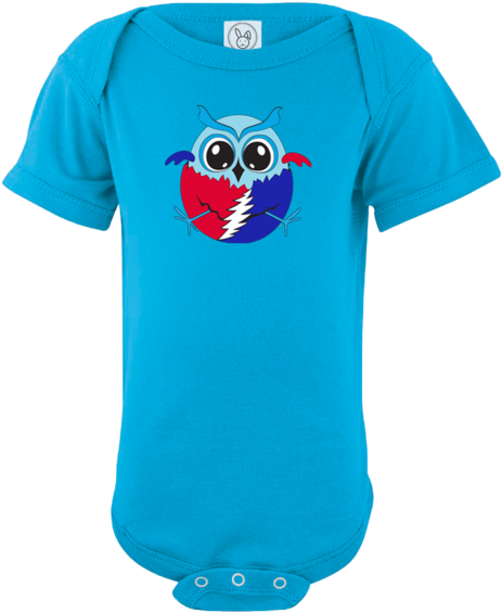 Turquoise Baby Bodysuit With A Light Blue Baby Owl - Congenital Heart Disease Shirt Spread - Free Transparent PNG Clipart Images Download. - Owl Transparent PNG Free Download