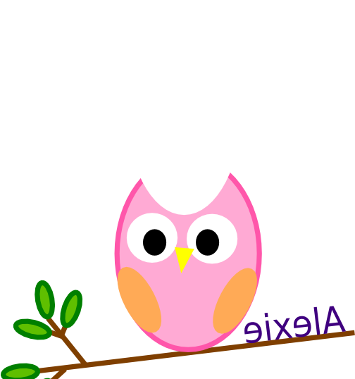 Pink Owl On A Branch Clip Art At Clker - Cartoon - Free Transparent PNG Clipart Images Download. - Owl Transparent PNG Free Download