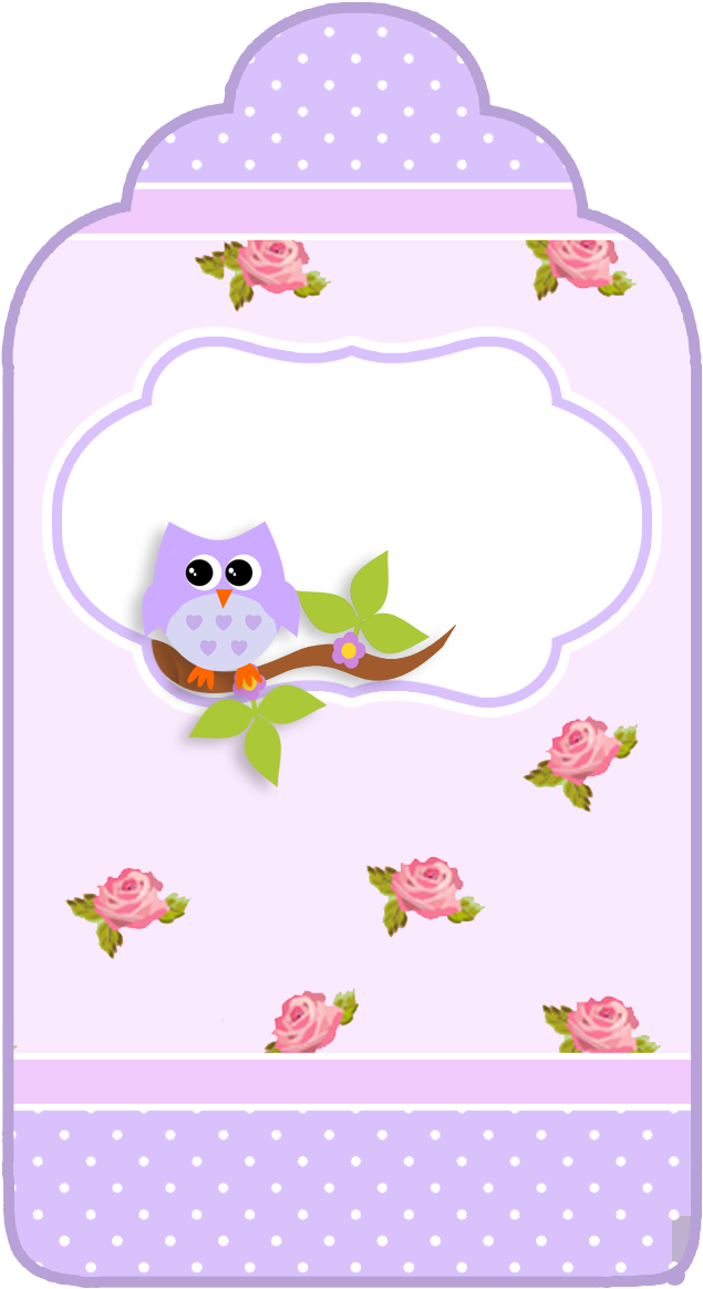Lilac Owls In Shabby Chic Free Printable Bookmarks - Moldura Coruja Png, Transparent - Owl Transparent PNG Free Download