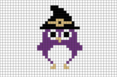 Owl Pumpkin, Halloween Owl, Cross Stitch Animals, Pixel - Pixel Art Template Halloween - Free Transparent PNG Clipart Images Download. - Owl Transparent PNG Free Download