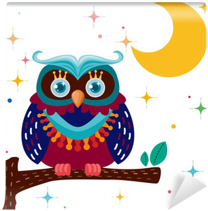 King Owl Against A Star Night Sky Wall Mural • Pixers® - Oscar Stone Gece Kuşu Taş Tablo - Free Transparent PNG Clipart Images Download. - Owl Transparent PNG Free Download