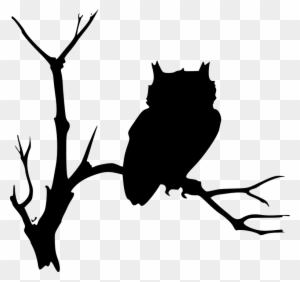 Owl Silhouettes Black Tree Branches Sitting Bird - Ad Maiorem Dei Gloriam - Free Transparent PNG Clipart Images Download. - Owl Transparent PNG Free Download