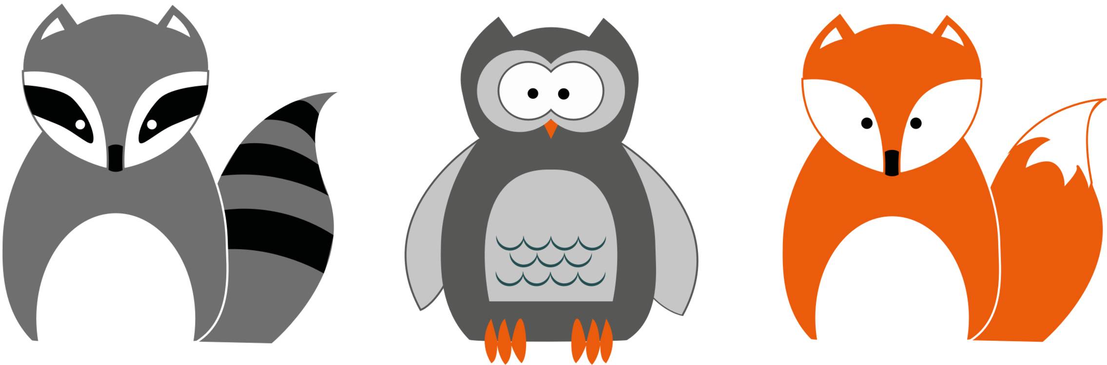 All Photo Png Clipart - Raccoon, Owl And Fox Trio Note Cards - Free Transparent PNG Clipart Images Download. - Owl Transparent PNG Free Download