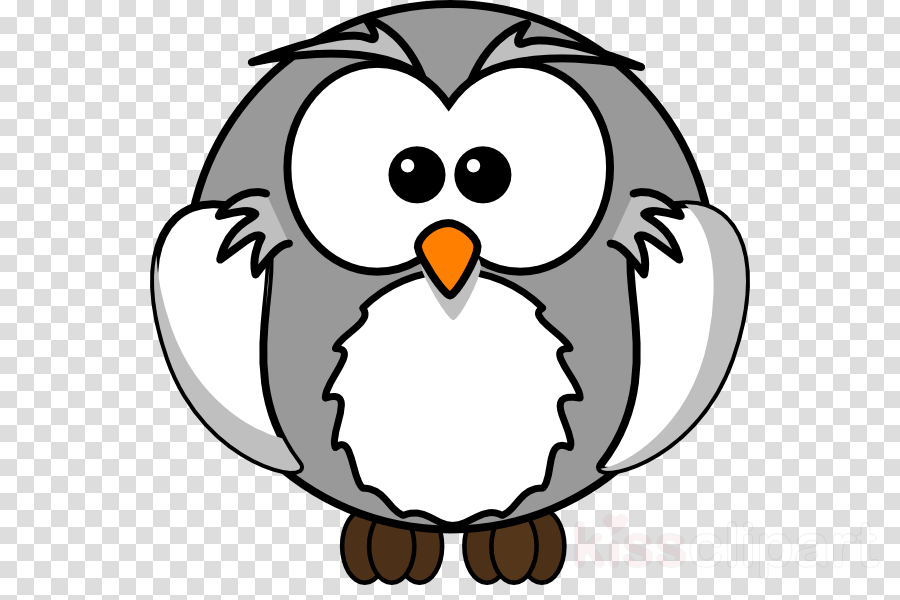 Download Grey Cartoon Owl Clipart Tawny Owl Clip Art - Owl On Book Shower Curtain - Free Transparent PNG Clipart Images Download. - Owl Transparent PNG Free Download