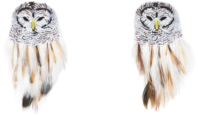 Jewelry Designer Mignonne Gavigan On The 9 Chicest - White Owl Earring Transparent PNG - 1280x868 - Free Download on - Owl Transparent PNG Free Download