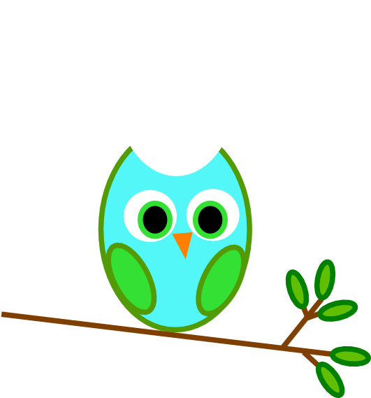 Blue Green Owl On A Branch Svg Clip Arts 600 X 568 - Blue Green Owl On A Branch Svg Clip Arts 600 X 568 - Free Transparent PNG Clipart Images Download. - Owl Transparent PNG Free Download