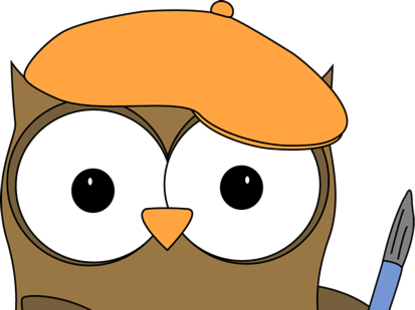 Owl French Artist Painter Clip Art Image Owl Wearing - Owls Painting Clip Art - Free Transparent PNG Clipart Images Download. - Owl Transparent PNG Free Download
