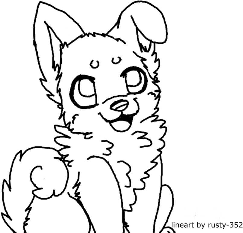 Cute Wolf Puppies Drawings Kitten Outline Clip Art - Cute Wolf Puppies Drawings Kitten Outline Clip Art - Free Transparent PNG Clipart Images Download. - Owl Transparent PNG Free Download