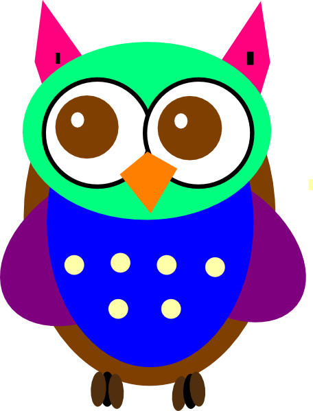 Colorful Baby Owl Clip Art - Cute Colorful Blue Owl - Free Transparent PNG Clipart Images Download. - Owl Transparent PNG Free Download