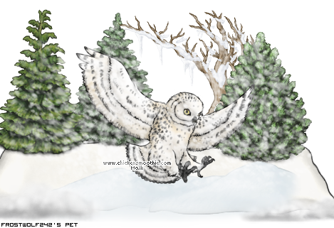 "snowy Owl In The Snow" By Frostwolf242 - Illustration Transparent PNG - 469x321 - Free Download on - Owl Transparent PNG Free Download