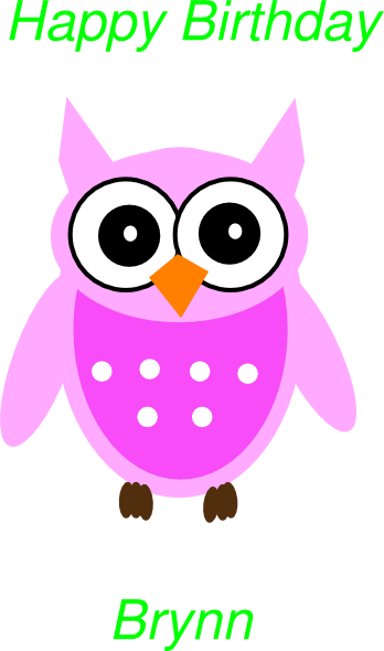 Owl Birthday Clipart - Pink Owl - Nail Decals By Yrnails - Free Transparent PNG Clipart Images Download. - Owl Transparent PNG Free Download