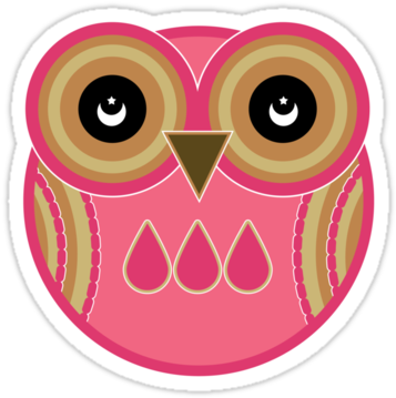 Pink Owl By Louise Partonpink Owl Png - Cute Owl - Free Transparent PNG Clipart Images Download. - Owl Transparent PNG Free Download