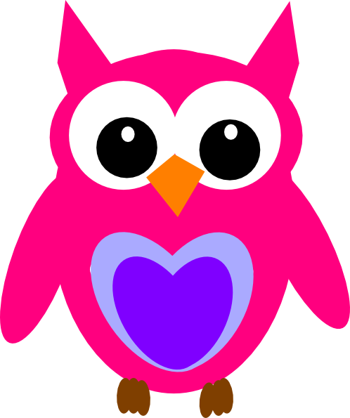 Hot Pink Owl Clip Art At Clker - Transparent Background Wise Owl Clipart - Free Transparent PNG Clipart Images Download. - Owl Transparent PNG Free Download