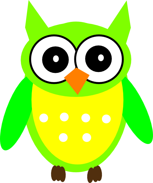 Owl Green Clip Art At Clker - Baby Owl Clip Art - Free Transparent PNG Clipart Images Download. - Owl Transparent PNG Free Download