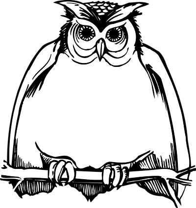 Owl Black And White Clip Art - Harry Potter Happy Birthday Card - Free Transparent PNG Clipart Images Download. - Owl Transparent PNG Free Download