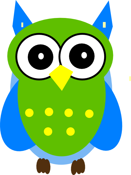 Blue Owl Clip Art - Blue And Green Owl - Free Transparent PNG Clipart Images Download. - Owl Transparent PNG Free Download