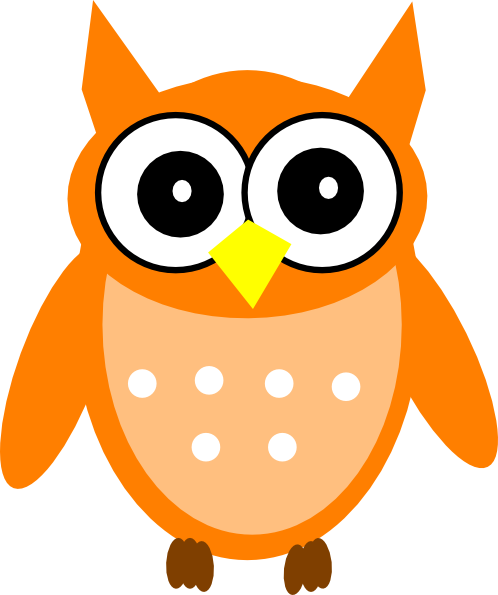 Orange Owl 2 Clip Art - Owls Clipart Png - Free Transparent PNG Clipart Images Download. - Owl Transparent PNG Free Download