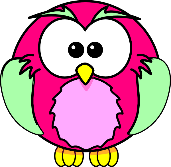 Pink Owl Clip Art - Cartoon Owl - Free Transparent PNG Clipart Images Download. - Owl Transparent PNG Free Download
