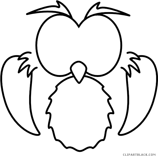 Owl Outline Animal Free Black White Clipart Images - Easy Wolf Face Drawings - Free Transparent PNG Clipart Images Download. - Owl Transparent PNG Free Download
