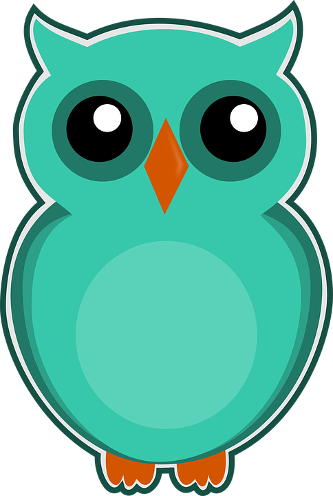 Owl, Blue, Green, Cartoon, Bird, Cute, Animal, Nature - Gambar Burung Hantu Kartun - Free Transparent PNG Clipart Images Download. - Owl Transparent PNG Free Download