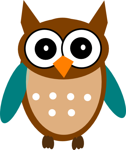 Owl Teal Brown Clip Art At Clipart Library - Kartun Burung Hantu Lucu - Free Transparent PNG Clipart Images Download. - Owl Transparent PNG Free Download