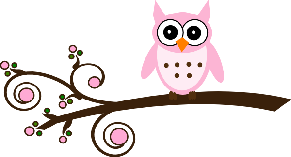 Pink Owl On Branch Clip Art At Clker Com Vector Clip - Klugheit - Sprichwort-10:19 Mauspads - Free Transparent PNG Clipart Images Download. - Owl Transparent PNG Free Download