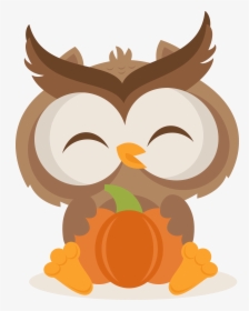 Acorn Svg Cute Cartoon - Cute Fall Owl Clipart, HD Png Download - Owl Transparent PNG Free Download