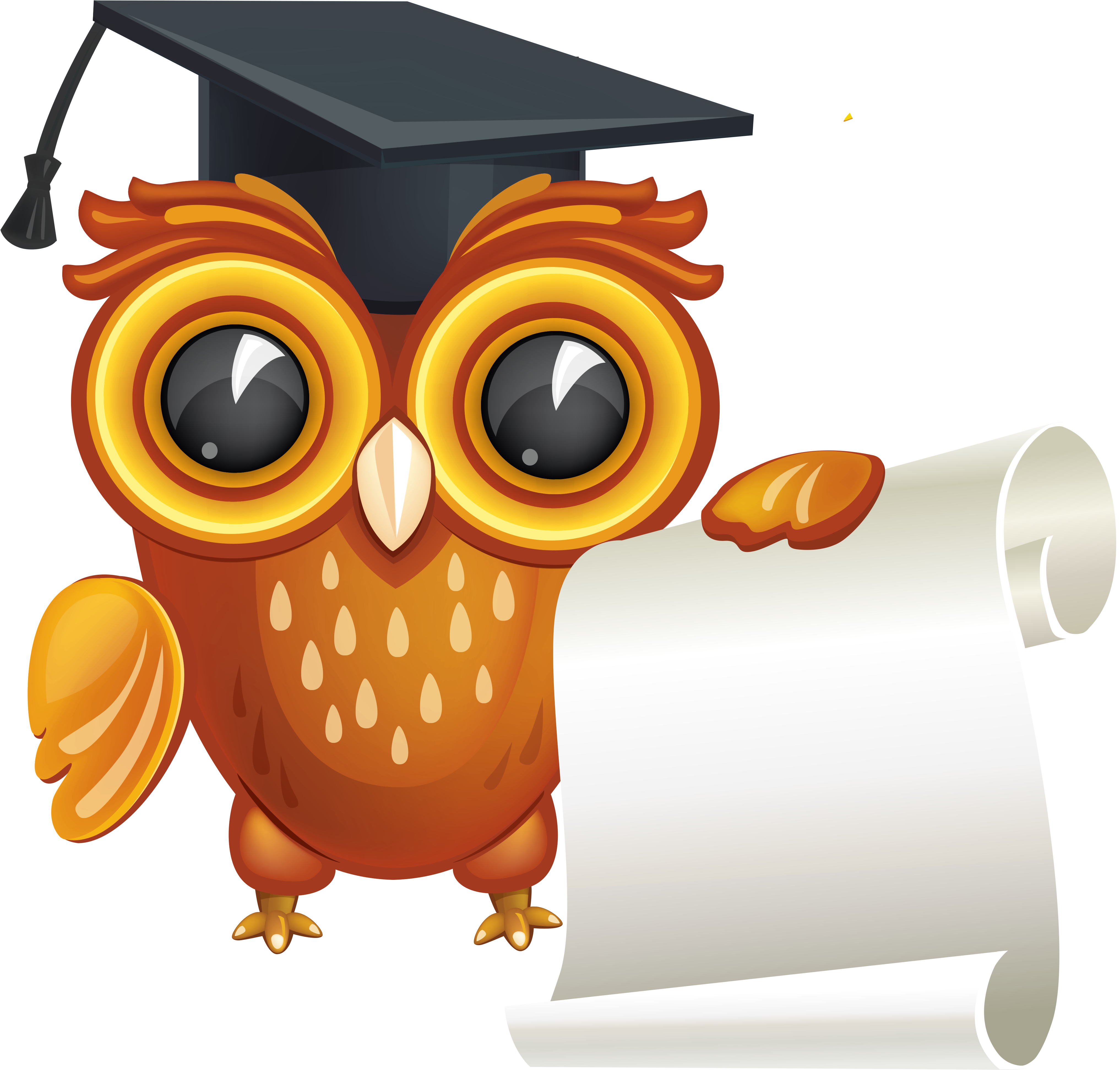 Owl With Diploma Clipart Image Gallery Yopriceville - Owl Diploma - Free Transparent PNG Clipart Images Download. - Owl Transparent PNG Free Download