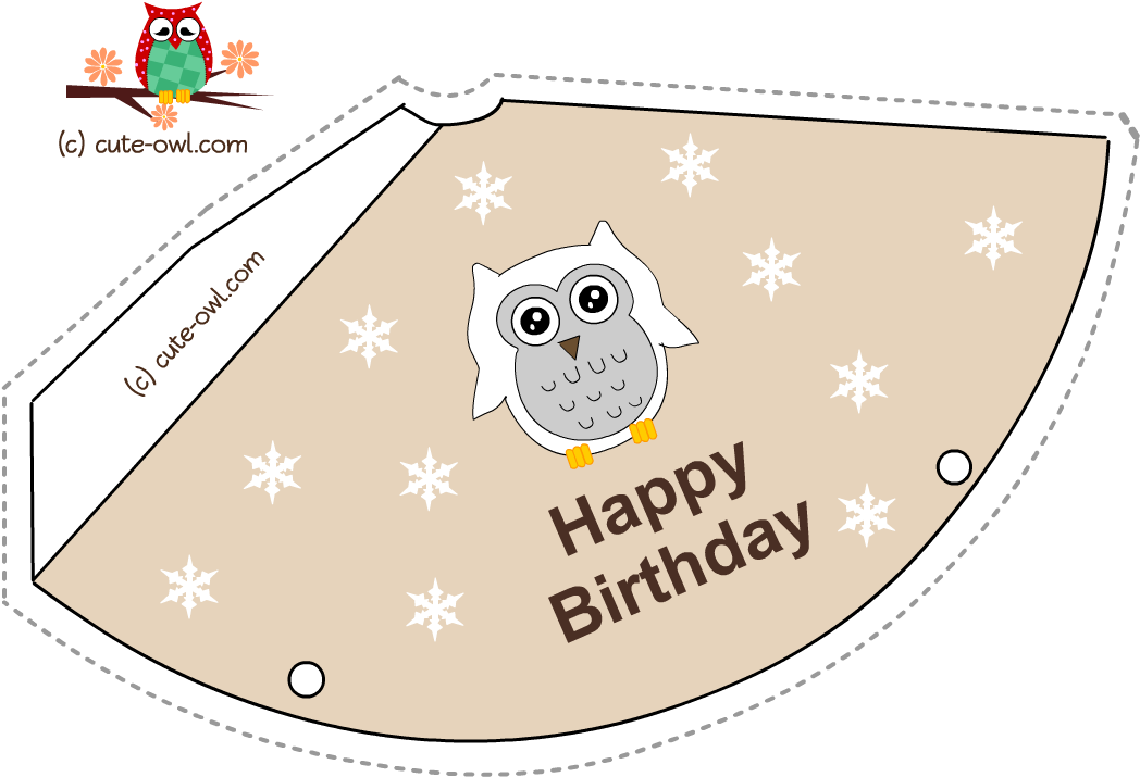 Free Printable Snowy Owl Birthday Party Hats - Party Hat Transparent PNG - 1100x800 - Free Download on - Owl Transparent PNG Free Download