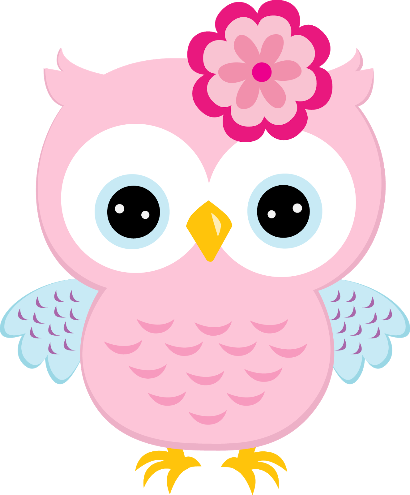 Cute Blue Cartoon Baby Owl Poster - Owl Clipart - Free Transparent PNG Clipart Images Download. - Owl Transparent PNG Free Download
