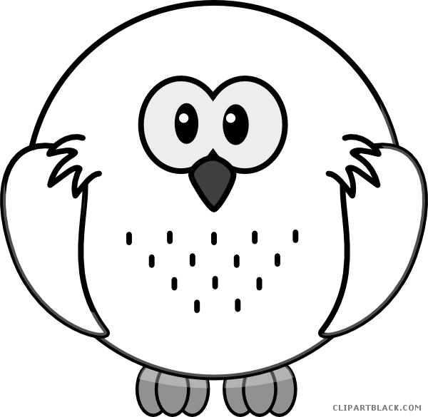 Snowy Owl Animal Free Black White Clipart Images Clipartblack - Bird Clipart Black And White - Free Transparent PNG Clipart Images Download. - Owl Transparent PNG Free Download