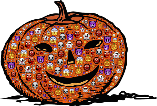 Pumpkin Jack O Lantern Halloween Emoji Sca - Flag Skull Public Domain Vectors - Free Transparent PNG Clipart Images Download. - Pumpkin Transparent PNG Free Download