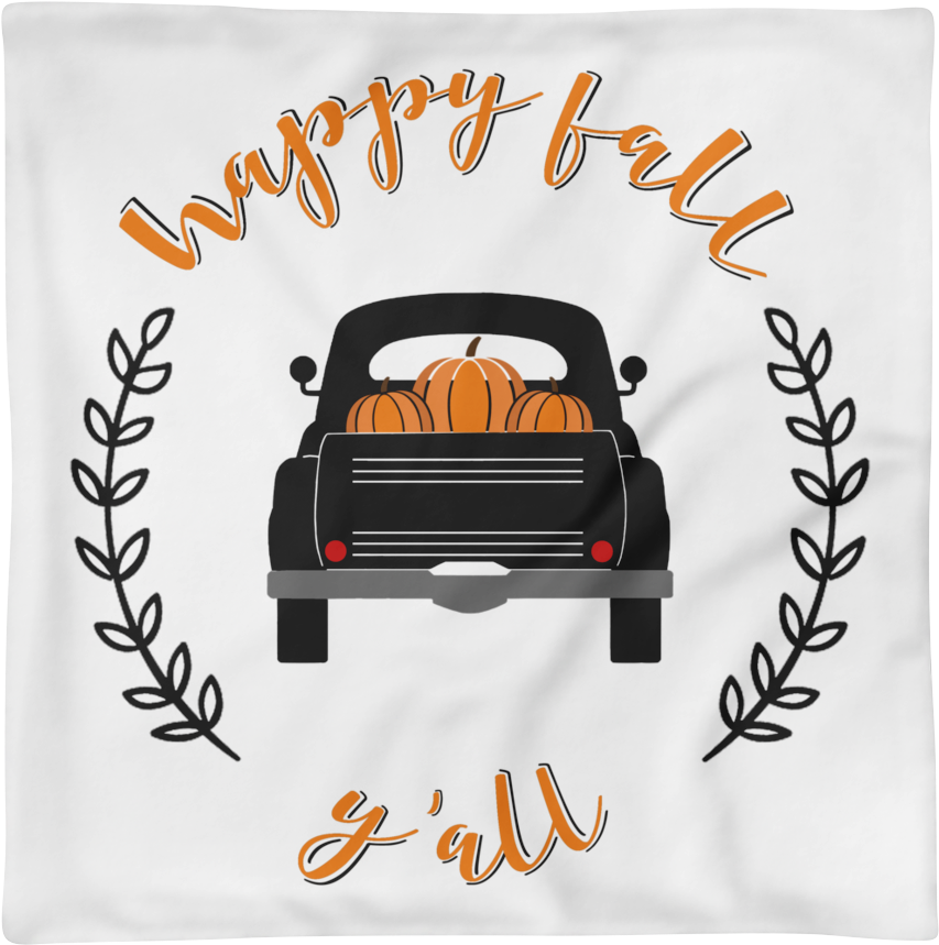 Happy Fall Y'all Vintage Retro Pickup Truck Carrying - Design Transparent PNG - 1000x1000 - Free Download on - Pumpkin Transparent PNG Free Download