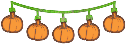 Cheery Lynn Designs Pumpkin Swag 3 Piece Die Set Cut - Cheery Lynn Designs Die-pumpkin Swag, 1"x3" - Free Transparent PNG Clipart Images Download. - Pumpkin Transparent PNG Free Download