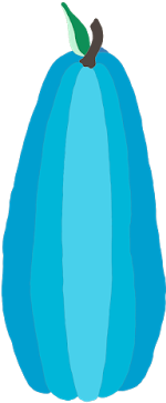 Tall Blue Color Block Designer Harvest Pumpkin Halloween - Illustration - Free Transparent PNG Clipart Images Download. - Pumpkin Transparent PNG Free Download